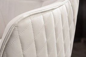 Scaun de birou elegant Euphoria, piele sintetica alba