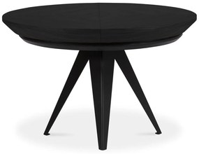 Masă de dining rotundă extensibilă cu blat negru cu blat suplimentar ø 120 cm Magnus – Windsor &amp; Co Sofas