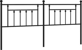 vidaXL Tăblie de pat de schimb metalică, negru, 193 cm