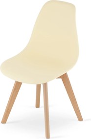Scaun KITO crem cu picioare din fag