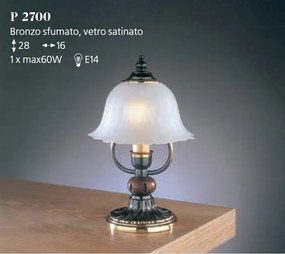 Veioza / Lampa de masa design italian din alama cu lemn 2700