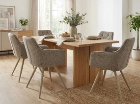 Scaun rotativ de dining MORIX, bej inchis/casmir