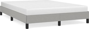 vidaXL Cadru de pat fără saltea, gri deschis, 140x190 cm, textil