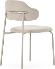 Scaune de dining crem 4 buc. Adriel – Marckeric