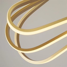 Lustra suspendata LED design modern Clip auriu