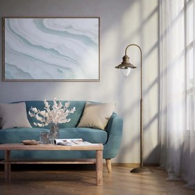 Lampa de podea stil nautic din alama si sticla Al Mare