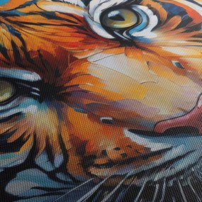 Tablou - Vedere a unui tigru, pictură (120x50 cm)