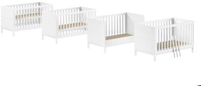 Pătuț Transformabil EVA 70x140 cm, pentru Copii, Alb – Vipack