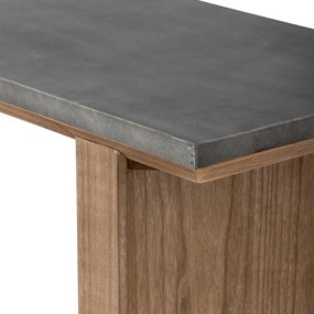 Masă consolă în culoare naturală cu blat metalic 40x110 cm Riva – Bloomingville