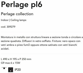 Lustra aplicata design modern Perlage pl6 alama/amber