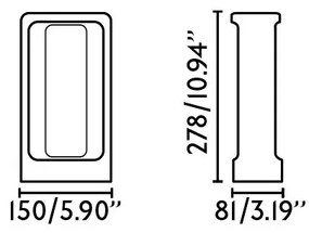 Stalp LED de exterior IP55 TOTEM 27,8cm Grey 2700K