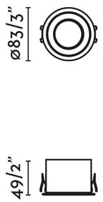 Spot LED baie incastrabil tavan IP54 DOP 8W 3000K alb