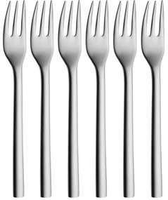 Furculițe pentru desert gri din oțel inoxidabil 6 buc. Nuova – WMF