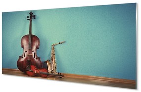 Tablouri acrilice vioară trompeta