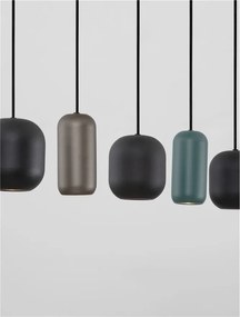 Lustra cu 5 pendule metal negru, maro, verde MARLIN