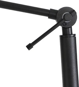 Lampă de podea neagră reglabilă cu abajur galben și interior auriu 50cm - Editor