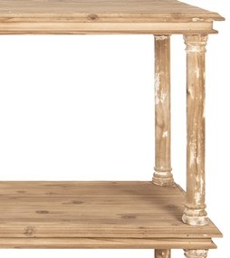 Consola natur, din lemn, aspect vintage, Antoinette