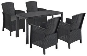 Set mobilier de grădină Hellma 4+1, grafit