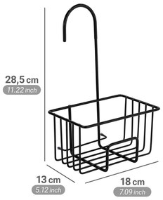 Raft pentru baie negru de agățat din oțel inoxidabil Milito – Wenko