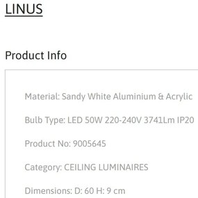 Plafoniera LED dimabila design circular LINUS D-60cm