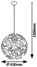 Rabalux 6390 - Lustră copii pe cablu BIRDY 3xE14/40W/230V