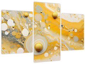 Tablou - fundal abstract cu decor de aur (90x60 cm)