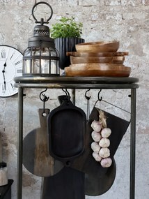 Etajera din lemn reciclat, metal si MDF, cu 3 rafturi