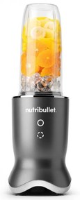 Blender Nutribullet NB1206DGCC, 1200W, 900 ml, 1 viteză + Puls, Butoane tactile, Fara BPA, Gri/Argintiu