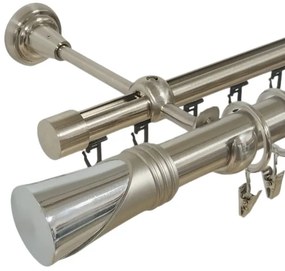 Galerie dubla Duncan 25/19 teava neteda si profil inox (Alege marime: 400 cm)