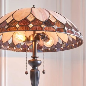 Endon 63972 - Lampă de podea Tiffany BROOKLYN, 2xE27/60W/230V, Ø 50 cm