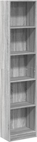 vidaXL Bibliotecă, gri sonoma, 40x24x176 cm, lemn prelucrat