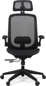 Scaun ergonomic SYYT 9509 negru, mesh complet și șezut reglabil