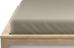 Cearsaf cu elastic din microfibra bej 90 x 200 cm