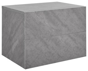 Noptiera 40x29x30 cm cu 2 sertare, aspect beton
