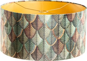 Abajur din catifea cu design frunze și interior auriu 50/50/25