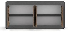 Comodă RUNEA maro închis/antracit