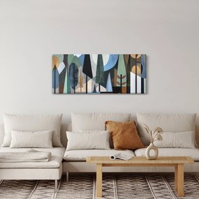 Tablou - Abstracție geometrică naturală II. (120x50 cm)