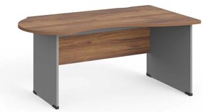 Birou de colt Manager 160 x 100 cm, dreapta, nuca warmia / gri