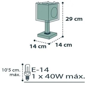 Dalber D-74551 - Veioză de masă copii PIRATES 1xE14/40W/230V