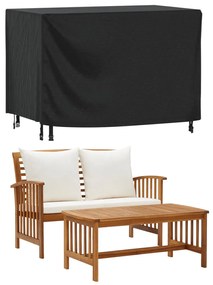 3196427 vidaXL Huse mobilier grădină 2 buc negru 140x70x90cm impermeabil 420D