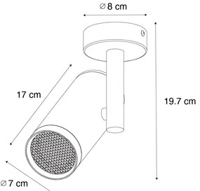 Spotlight de design auriu reglabil - Scopio Honey