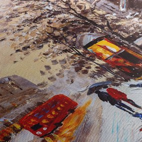 Tablou - Pictură oraș iarna (90x60 cm)