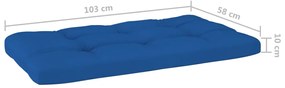 Canapea coltar de gradina din paleti, lemn de pin alb tratat Albastru regal, Canapea coltar, Alb, 1
