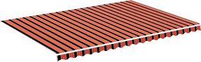 vidaXL Pânză de rezervă copertină, portocaliu și maro, 5x3,5 m