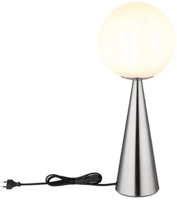 Veioza/Lampa de masa design modern PINPAL nickel/opal