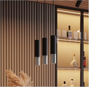 Plafonieră neagră/argintie din metal ø 6 cm Longbot – Sollux