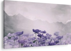 Tablou - Flori mov în munți (90x60 cm)