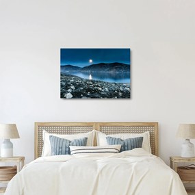 Tablou pe sticlă - Islanda noaptea (70x50 cm)