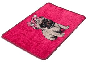 Covoraș de baie roz 40x60 cm Pink Pug – Foutastic