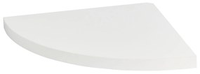 Raft de colt cu suport fixare ascuns, 25x25 cm, MDF Alb